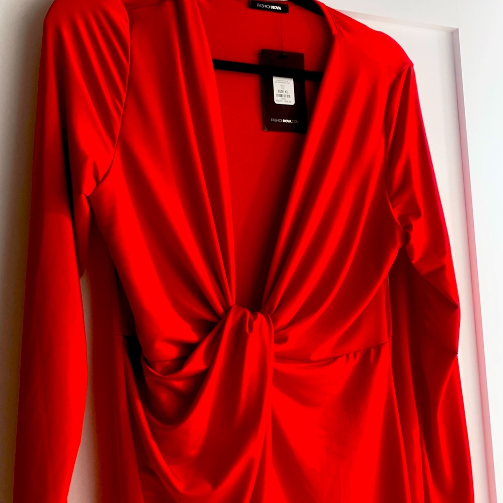 Red cocktail dress